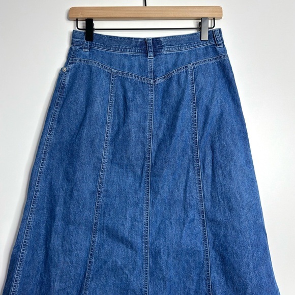 VINTAGE Ralph Lauren Denim Midi Skirt - Picture 4 of 5